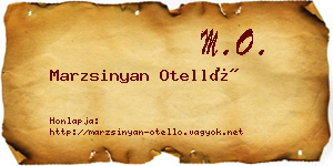 Marzsinyan Otelló névjegykártya